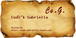 Csók Gabriella névjegykártya