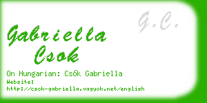 gabriella csok business card
