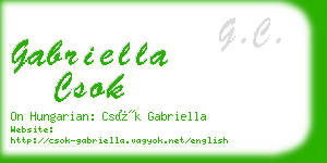 gabriella csok business card